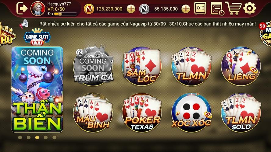 NagaVip sở hữu hệ thống game bài đa dạng, quen thuộc với người chơi